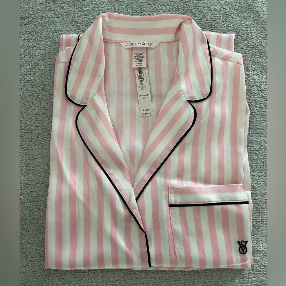 Victoria's Secret Pink Striped Women's Pajama Set